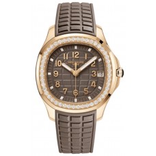 Patek Philippe Aquanaut Taupe Dial Diamond Composite Strap Women's Replica Watch 5268/200R-010
