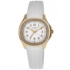 Patek Philippe Aquanaut White Dial Diamond Composite Strap Women's Replica Watch 5269/200R-001