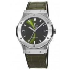 Hublot Classic Fusion Automatic Green Dial 42mm Titanium  Men's Replica Watch 542.NX.8970.LR