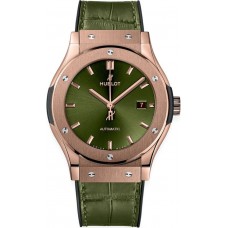 Hublot Classic Fusion Automatic Green Dial Green Leather Strap Men's Replica Watch 542.OX.8980.LR