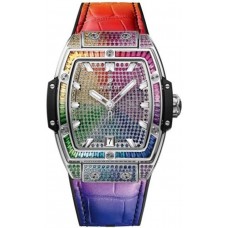Hublot Spirit of Big Bang Crystal Dial Rubber and Leather Strap Men's Replica Watch 665.NX.9910.LR.0999