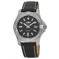 Breitling Avenger Automatic 43 Black Dial Deployment Leather Strap Men's Replica Watch A17318101B1X2