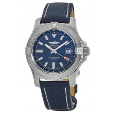 Breitling Avenger Automatic 43 Blue Dial Leather Strap  Men's Replica Watch A17318101C1X2