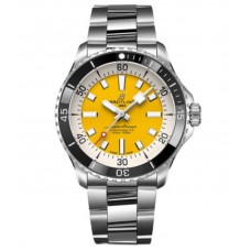 Breitling Superocean Automatic 42 Yellow Dial Steel Men's Replica Watch A17375211I1A1