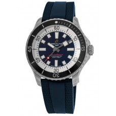 Breitling Superocean Automatic 44 Blue Dial Rubber Strap Men's Replica Watch A17376211C1S1