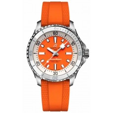 Breitling Superocean Automatic 36 Orange Dial Rubber Strap Women's Replica Watch A1737721101S1