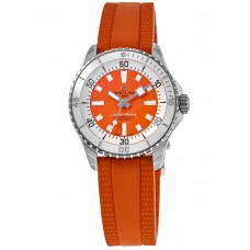 Breitling Superocean Automatic 36 Orange Dial Rubber Strap Women's Replica Watch A17377211O1S1