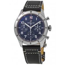 Breitling Classic Avi Chronograph 42 Tribute to Vought F4U Corsair Blue Dial Leather Strap Men's Replica Watch A233801A1C1X1