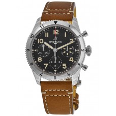 Breitling Classic Avi Chronograph 42 P-51 Mustang Black Dial Leather Strap Men's Replica Watch A233803A1B1X1