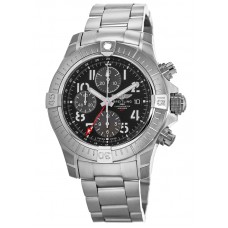 Breitling Avenger Chronograph GMT 45 Black Dial Steel Men's Replica Watch A24315101B1A1