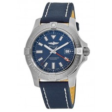 Breitling Avenger Automatic GMT 45 Blue Dial Leather Strap Men's Replica Watch A32395101C1X2