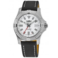 Breitling Avenger Automatic GMT 43 White Dial Leather Deployment Strap Men's Replica Watch A32397101A1X2