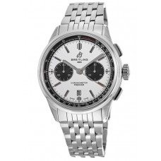 Breitling Premier B01 Chronograph 42 Automatic Silver Panda Dial Steel Men's Replica Watch AB0118221G1A1
