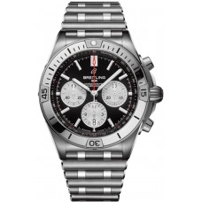 Breitling Chronomat B01 42 Black Chronograph Dial Stainless Steel Men's Replica Watch AB0134101B1A1