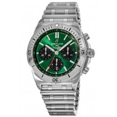 Breitling Chronomat B01 42 Green Chronograph Dial Stainless Steel Men's Replica Watch AB0134101L1A1