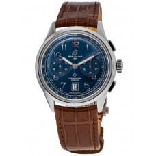 Breitling Premier B01 Chronograph 42 Blue Dial Leather Strap Men's Replica Watch AB0145171C1P1