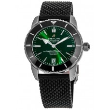 Breitling Superocean Heritage B20 Automatic 46 Green Dial Black Rubber Men's Replica Watch AB2020121L1S1