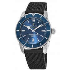 Breitling Superocean Heritage II Automatic 46 Ceramic Bezel Blue Dial Black Rubber Strap Men's Replica Watch AB2020161C1S1-BK