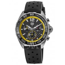 Tag Heuer Formula 1 Chronograph Black Dial Black Rubber Strap Men's Replica Watch CAZ101AC.FT8024