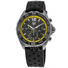 Tag Heuer Formula 1 Chronograph Black Dial Black Rubber Strap Men's Replica Watch CAZ101AC.FT8024-PO
