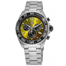 Tag Heuer Formula 1 Quartz Chronograph Yellow Dial Steel Men's Replica Watch CAZ101AM.BA0842