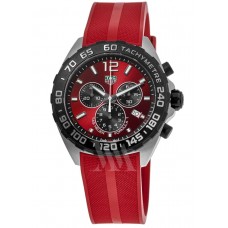 Tag Heuer Formula 1 Chronograph Red Dial Rubber Strap Men's Replica Watch CAZ101AN.FT8055