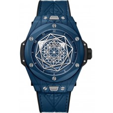 Hublot Big Bang Sang Bleu Blue Dial Blue Leather Strap Men's Replica Watch H415.EX.7179.VR.MXM19