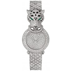Cartier La Panthere De Cartier Medium White Gold Diamond Women's Replica Watch HPI01425