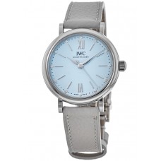 IWC Portofino Automatic Blue Dial Leather Strap Women's Replica Watch IW357416