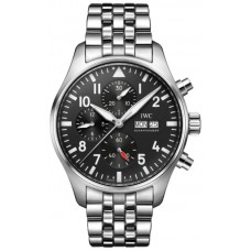IWC Pilot's Chronograph Black Dial Steel Men's Replica Watch IW378002