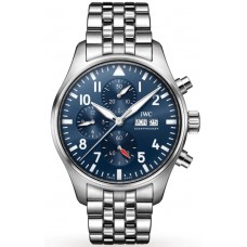 IWC Pilot's Chronograph Blue Dial Steel Men's Replica Watch IW378004