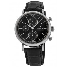 IWC Portofino Chronograph 42mm Day-Date Black Dial Men's Replica Watch IW391029