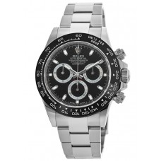 Rolex Cosmograph Daytona Oystersteel Black Dial Ceramic Bezel Men's Replica Watch M116500LN-0002