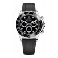 Rolex Cosmograph Daytona Black Diamond Dial Rubber Strap Men's Replica Watch M116519LN-0025