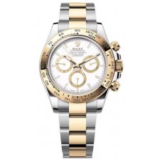 Rolex Cosmograph Daytona Stainless Steel and Yellow Gold White Dial Men's Replica Watch M126503-0001