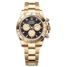 Rolex Cosmograph Daytona Yellow Gold Black and Champagne Dial Men's Replica Watch M126508-0002