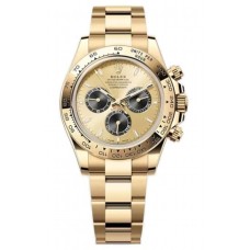 Rolex Cosmograph Daytona Yellow Gold Golden and Black Dial Men's Replica Watch M126508-0006