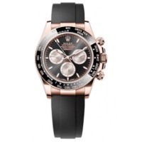 Rolex Cosmograph Daytona Rose Gold Black and Sundust Dial Oysterflex Men's Replica Watch M126515LN-0002