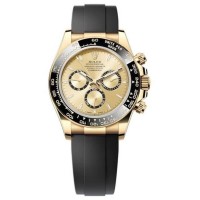 Rolex Cosmograph Daytona Yellow Gold Golden Dial Oysterflex Men's Replica Watch M126518LN-0010