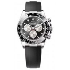 Rolex Cosmograph Daytona White Gold Black and Steel Dial Oysterflex Men's Replica Watch M126519LN-0002