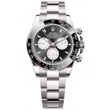 Rolex Cosmograph Daytona White Gold Black and White Dial Black Bezel Men's Replica Watch M126529LN-0001