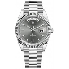 Rolex Day-Date 40 Platinum Slate Dial Men's Replica Watch M228236-0013