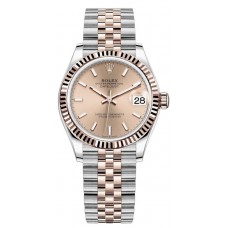 Rolex Datejust 31 Stainless Steel and Rose Gold Rose Dial Women's Replica Watch M278271-0010