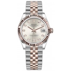Rolex Datejust 31 Silver Diamond Dial Women's Replica Watch M278271-0016