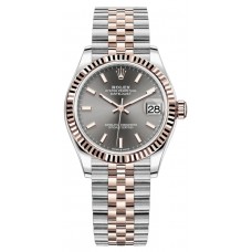 Rolex Datejust 31 Stainless Steel and Rose Gold Slate Dial Women's Replica Watch M278271-0018