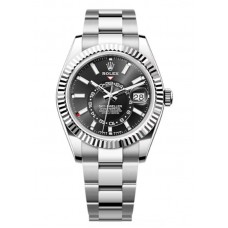 Rolex Sky-Dweller White Rolesor Black Dial Oyster Men's Replica Watch M336934-0007