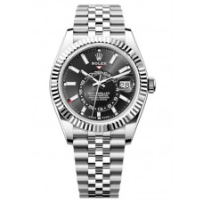 Rolex Sky-Dweller White Rolesor Black Dial Jubilee Men's Replica Watch M336934-0008