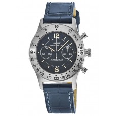 Panerai Mare Nostrum Acciaio Blue Chronograph Dial Leather Strap Men's Replica Watch PAM00716