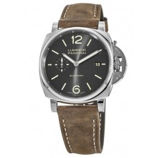 Panerai Luminor Due 42mm Automatic 3 Days Grey Dial Brown Leather Strap Men's Replica Watch PAM00904