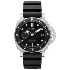 Panerai Submersible Black Dial Rubber Strap Men's Replica Watch PAM02683